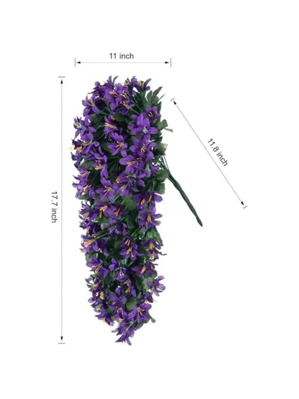 Artificial Hanging Flowers UV Resistant Faux Silk Outdoor Porch Garden Decor Set